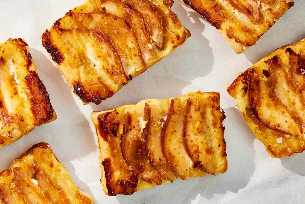 Pear & Goat Cheese Upside-Down Puff Pastries Are a Must-Have Holiday Appetizer
