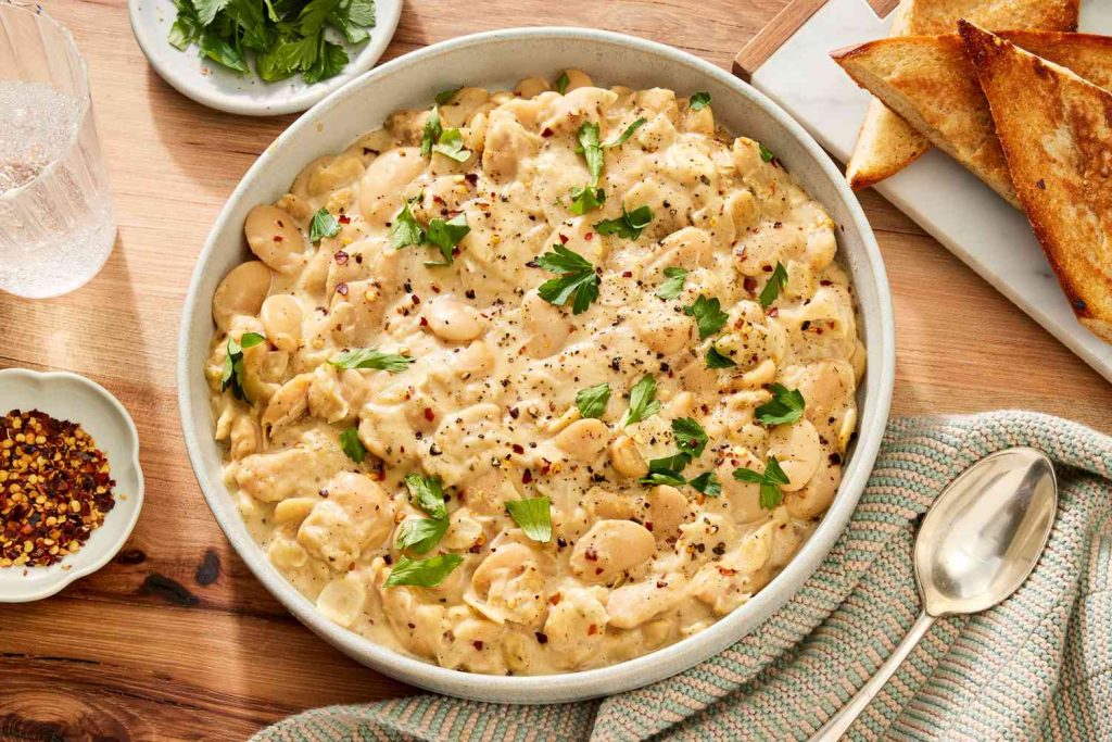 Creamy Garlic-Parmesan Butter Beans Will Warm You from the Inside Out