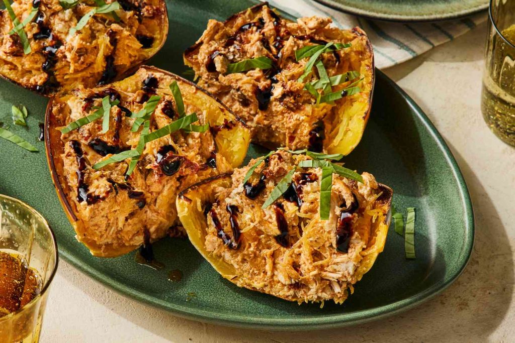 Marry Me Chicken–Stuffed Spaghetti Squash