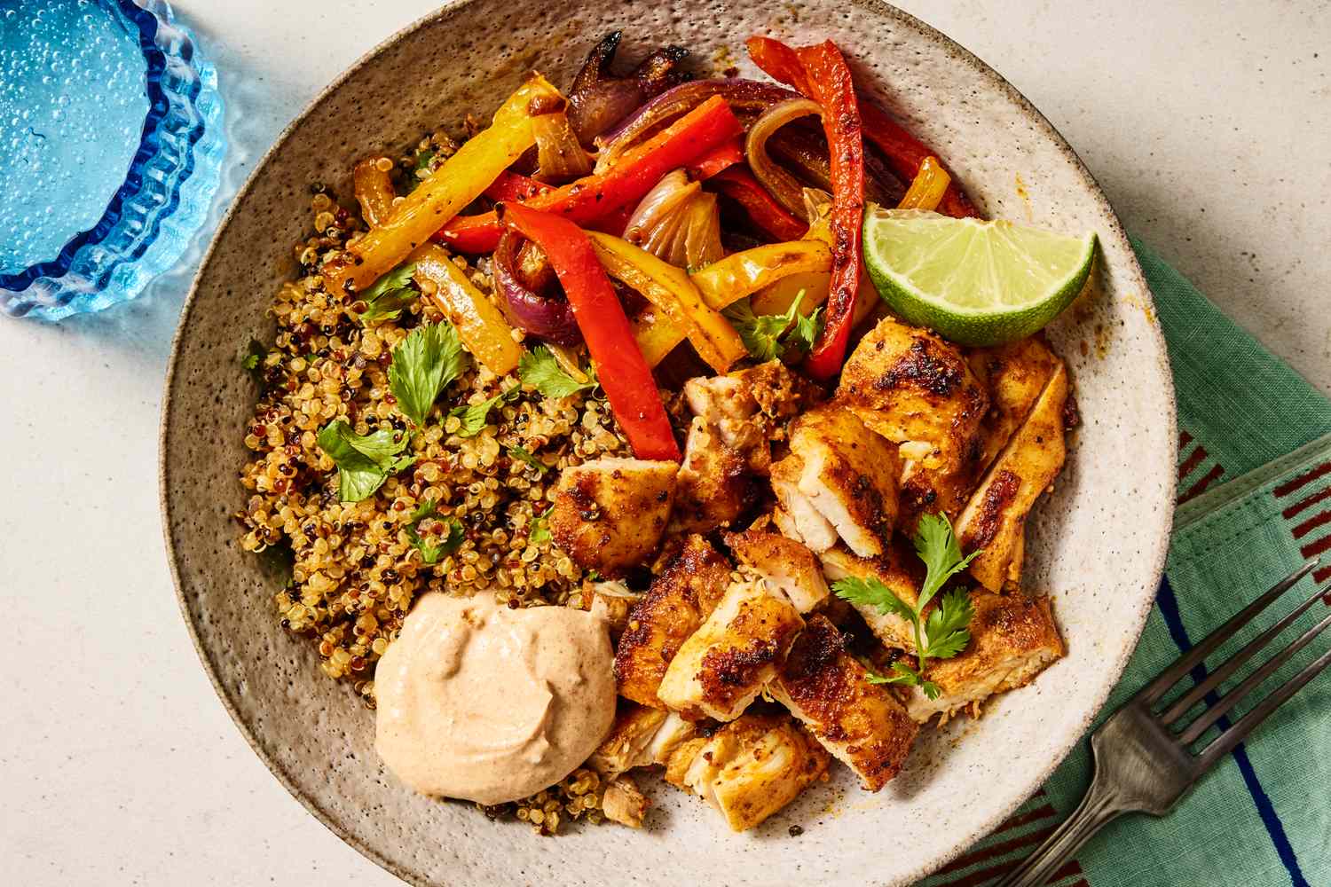 ข้าวควินัวฟาฮิต้าไก่, อาหารมื้อเย็น, โปรตีนสูง, แนะนำสัปดาห์นี้
